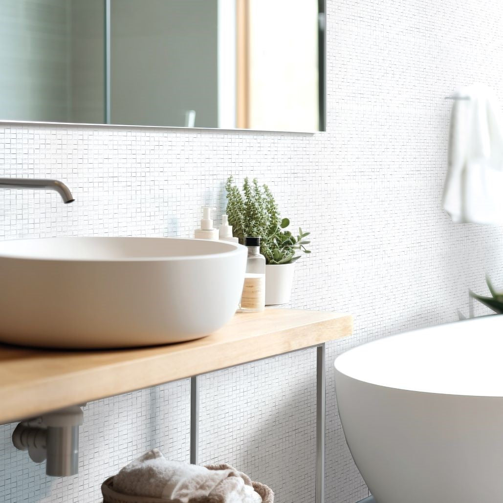 Bati-Orient-Linear-Glass-12-x-12-Matte-&-Glossy-0.5-Mosaic-White