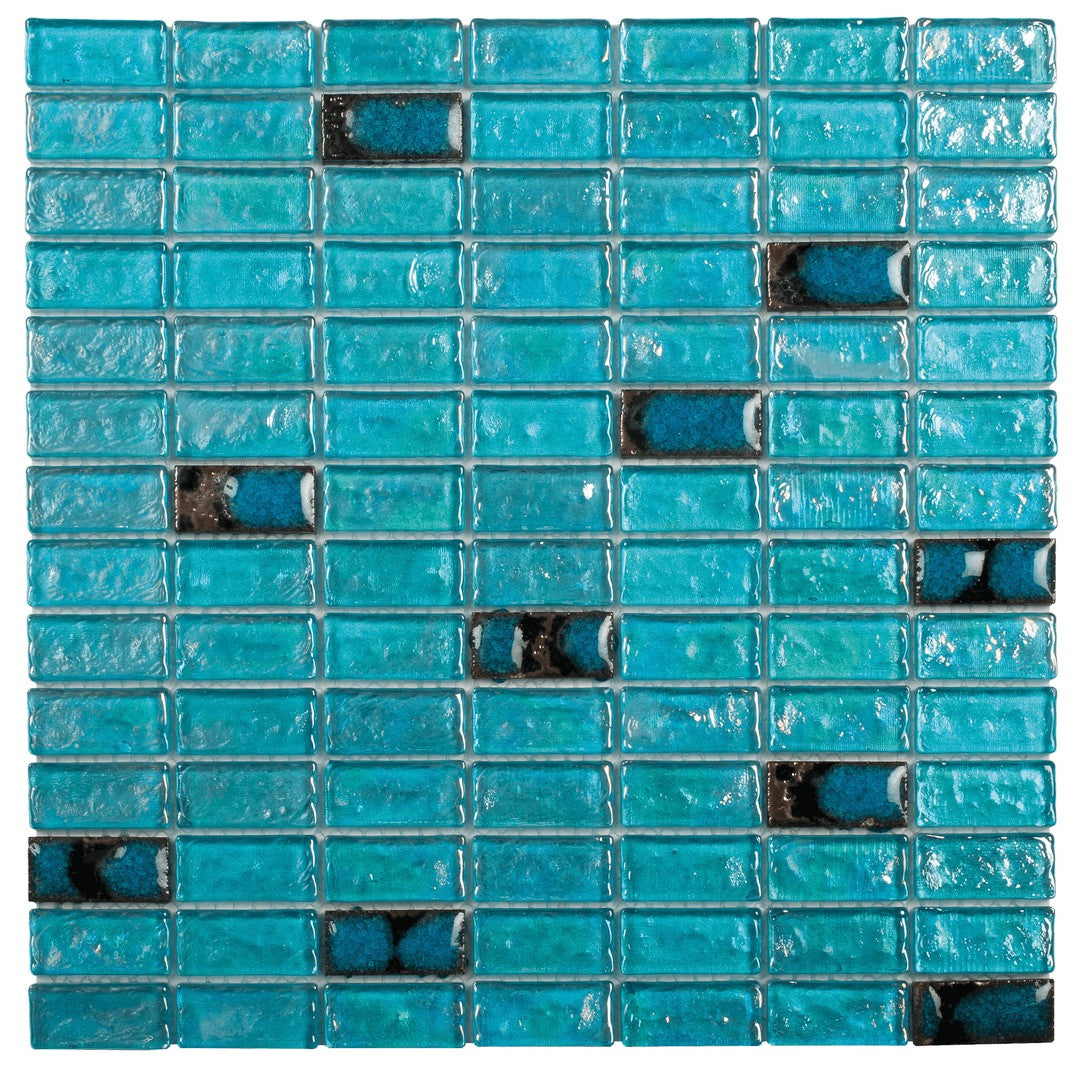 Bati Orient Terrazzo 12" x 12" Brick Glass & Ceramic Mosaic