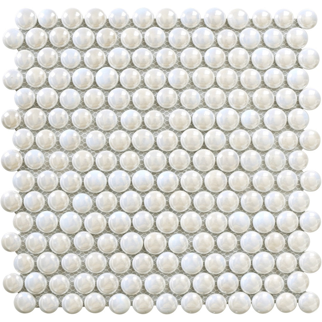 Bati Orient Exotic 11.5" x 12" Penny Round Pebble Glass Mosaic