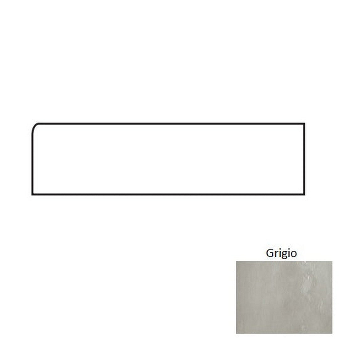 Tesoro Glassalike 4" x 12" Pressed Glossy Block Porcelain Wall Bullnose