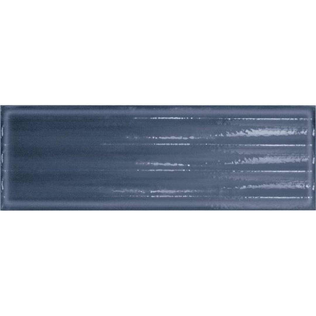 Tesoro Glassalike 4" x 12" Pressed Glossy Fluted Porcelain Wall Tile