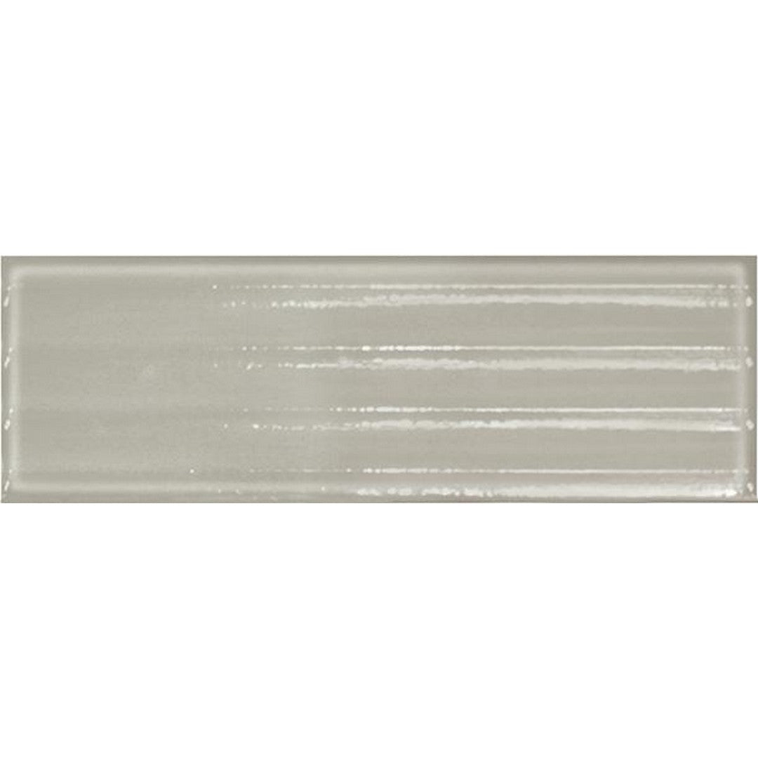 Tesoro Glassalike 4" x 12" Pressed Glossy Fluted Porcelain Wall Tile