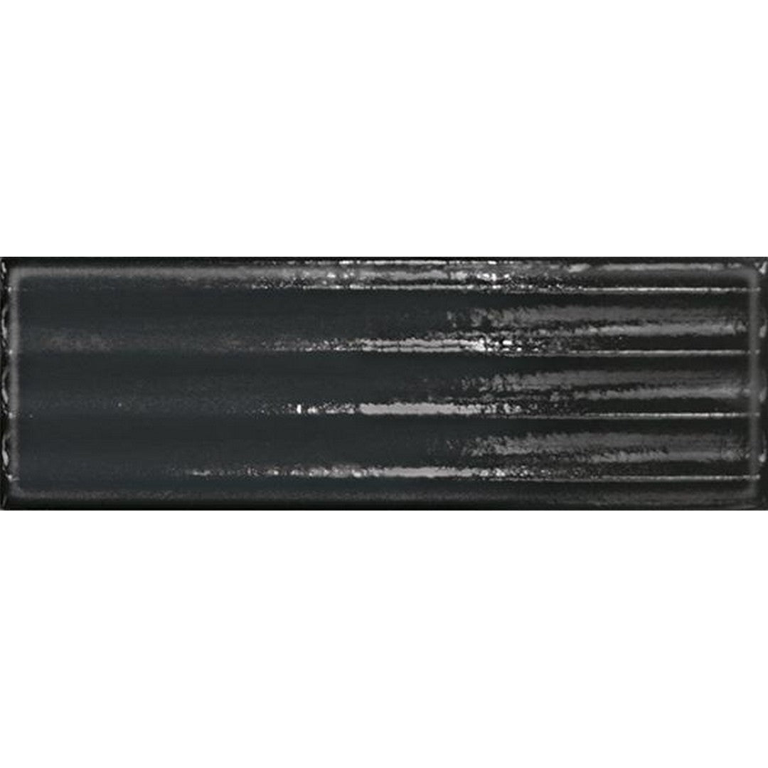 Tesoro Glassalike 4" x 12" Pressed Glossy Fluted Porcelain Wall Tile