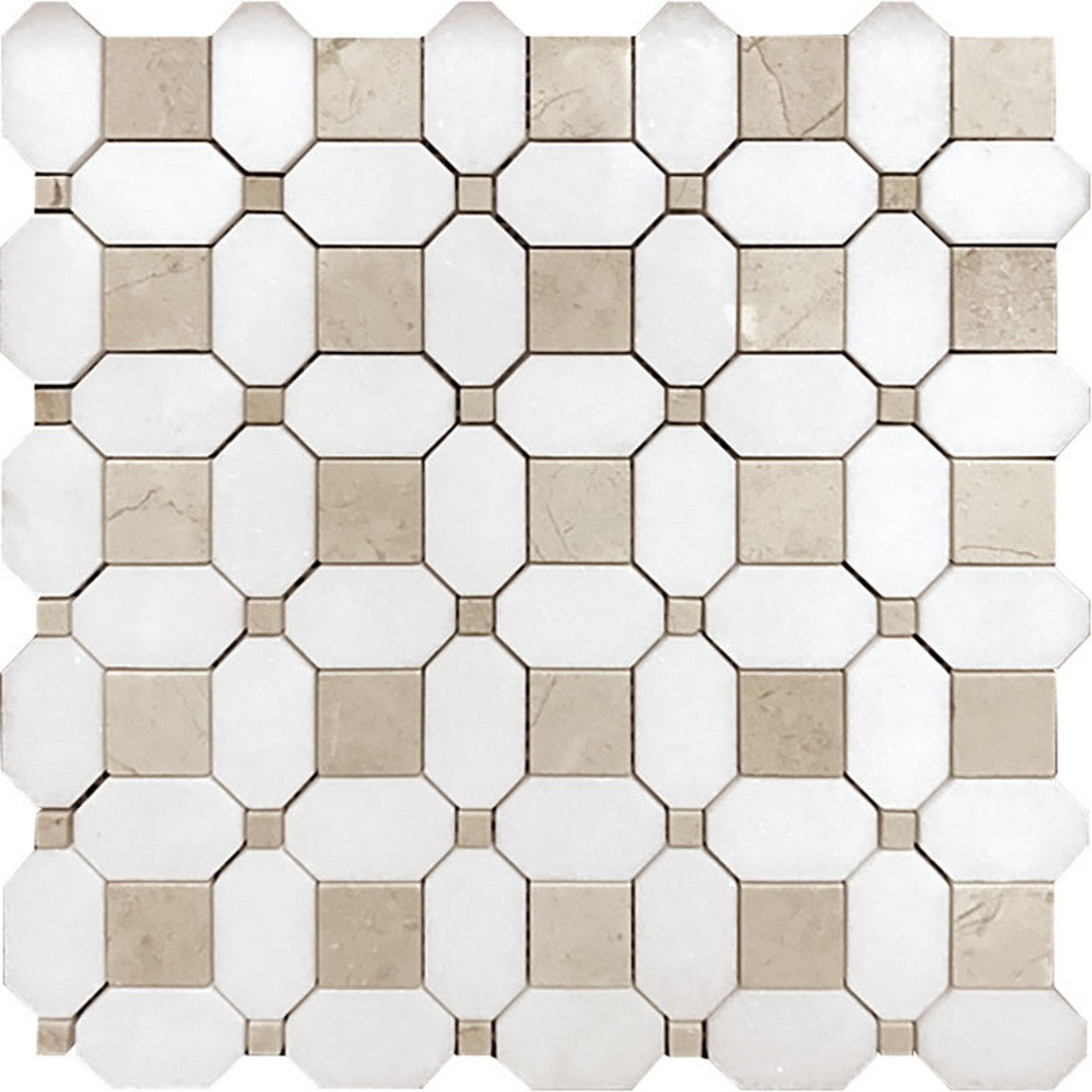 MiR Valencia 12.2" x 12.2" Natural Stone Mosaic Polished