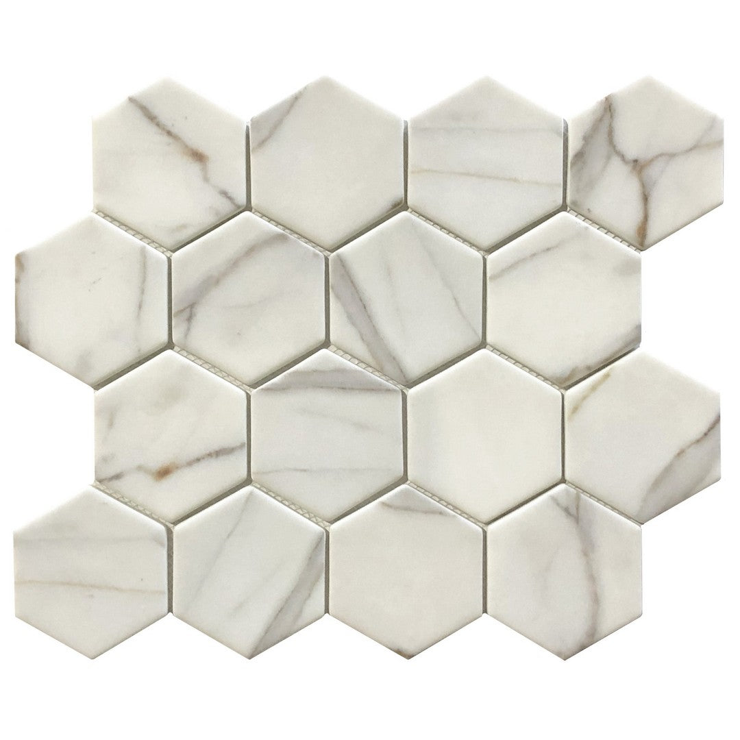 Ottimo Verona 12" x 12" Matte Glass Hexagon Mosaic