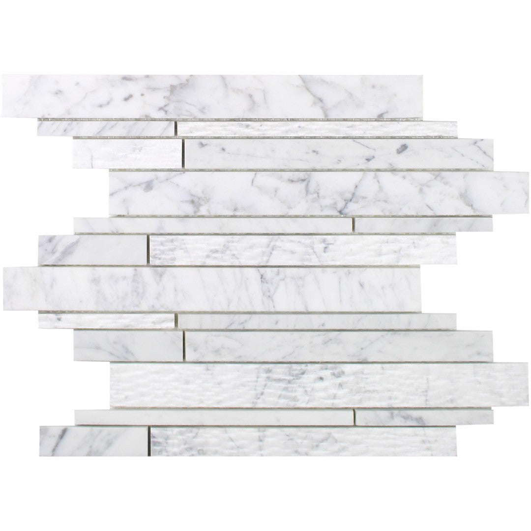 Tesoro Venatino Goia 12" x 10.5" Interlocking Random Linear Natural Stone Mosaic