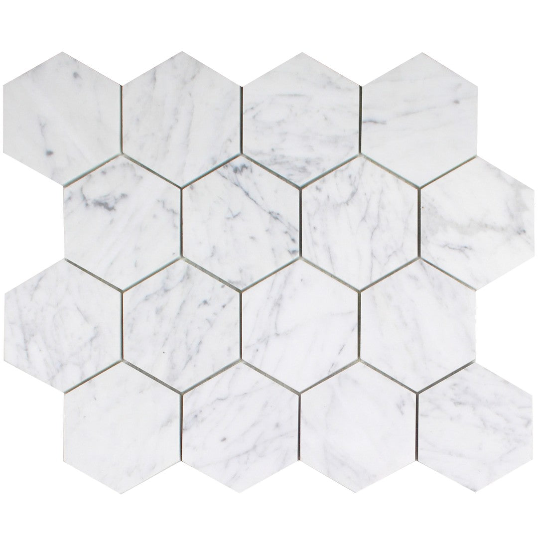 Tesoro Venatino Goia 12.5" x 10.75" Interlocking 3" Hexagon Natural Stone Mosaic