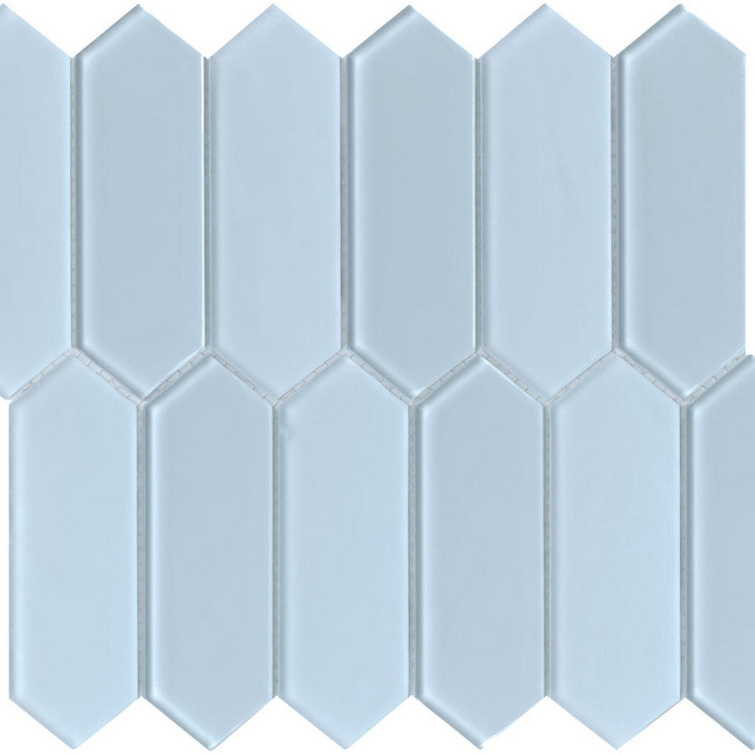 Emser Charisma 10" x 12" Gloss Frosted Glass Picket Mosaic