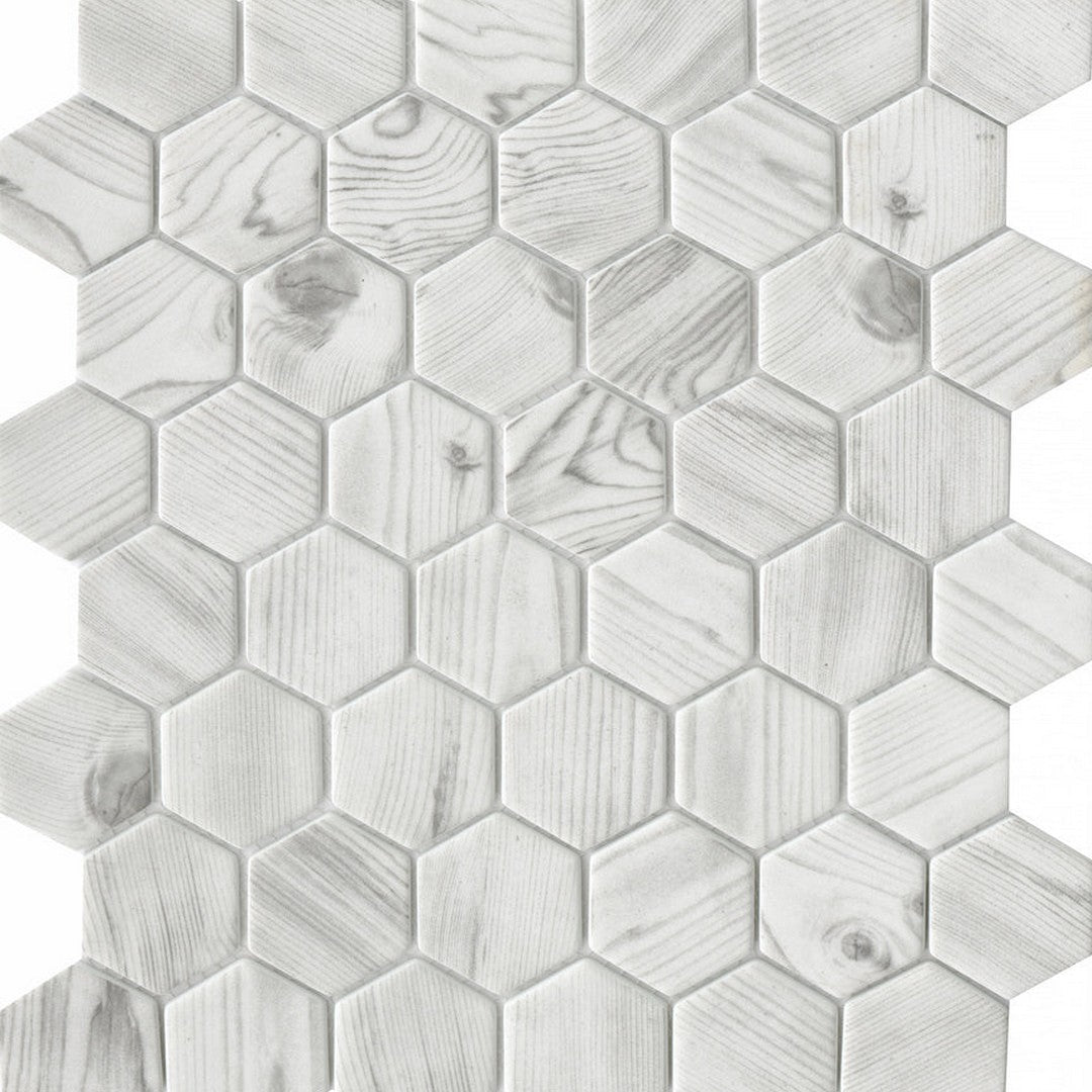 Emser Echo 12" x 14" Matte Glass 2" Hexagon Mix Mosaic