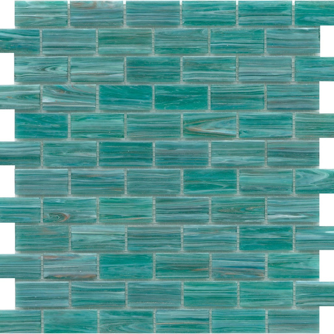 Emser Swirl 12" x 12" Gloss Glass Offset Mosaic