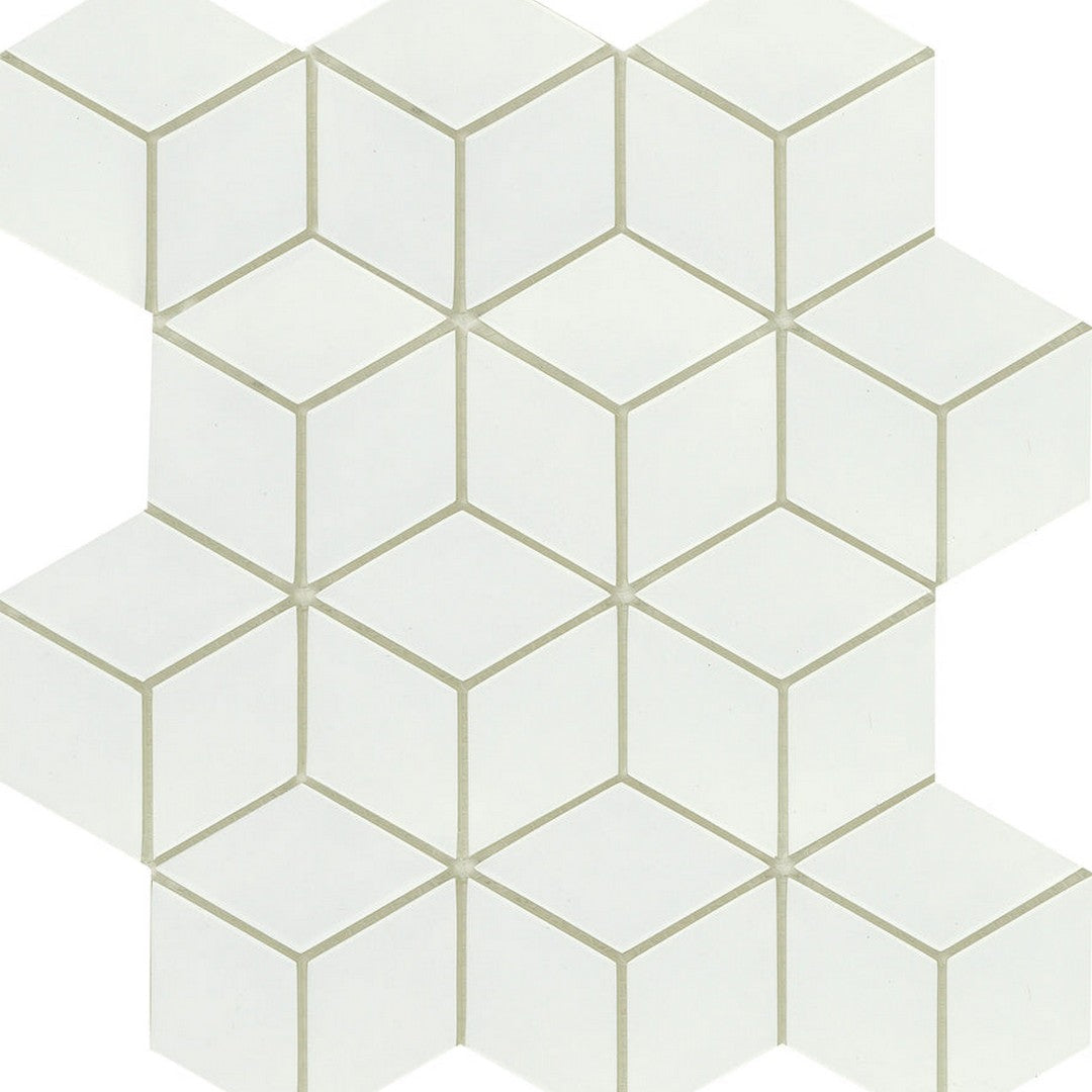 Emser Concept 10" x 12" Gloss Glass Cube Mosaic