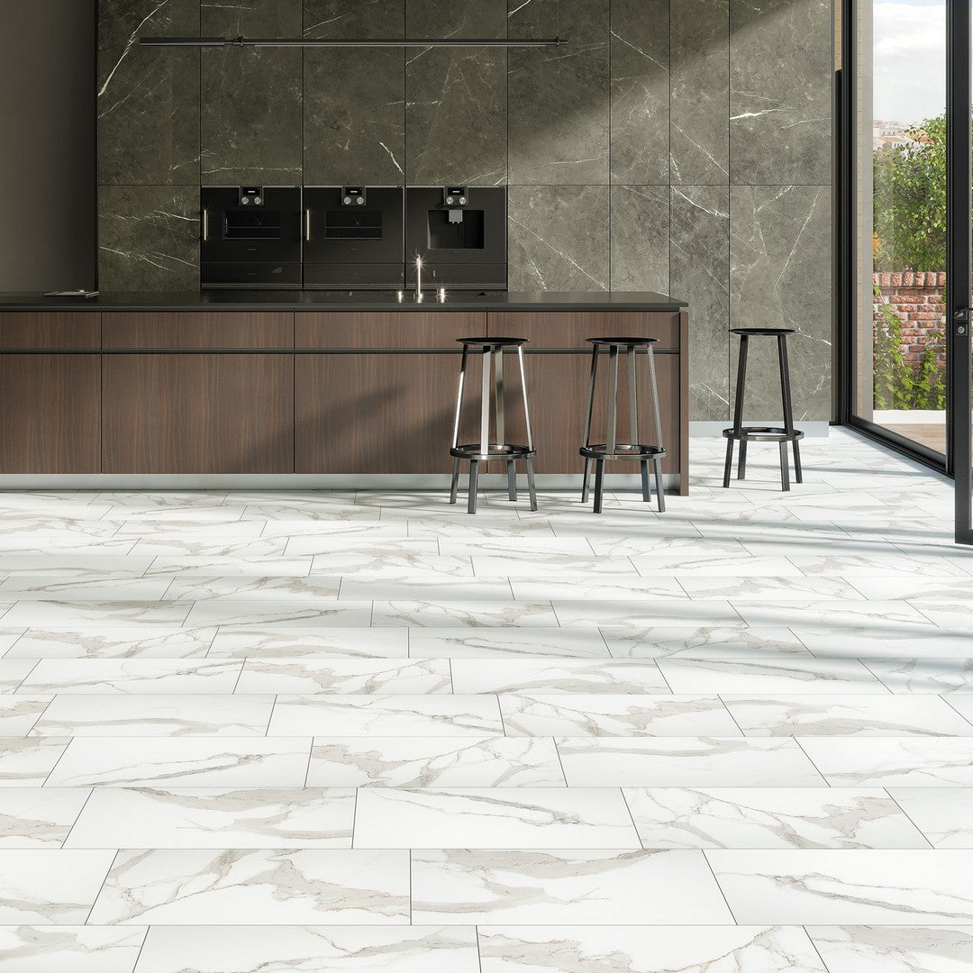 Tesoro-Carrara-Ultra-White-12-x-24-Pressed-Matte-Porcelain-Tile-White