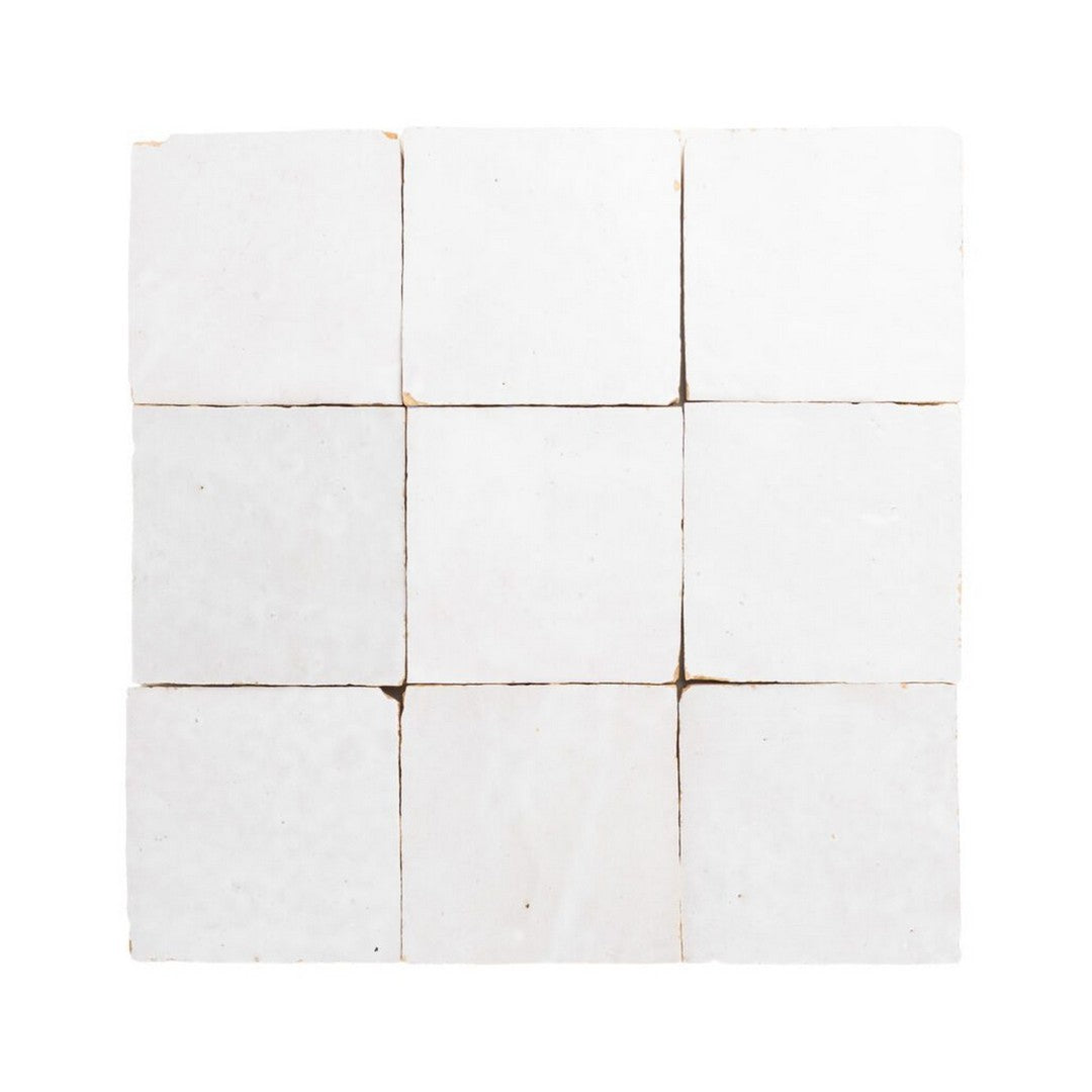 Lungarno Zellige Bespoke 4" x 4" Glossy Terracotta Wall Tile