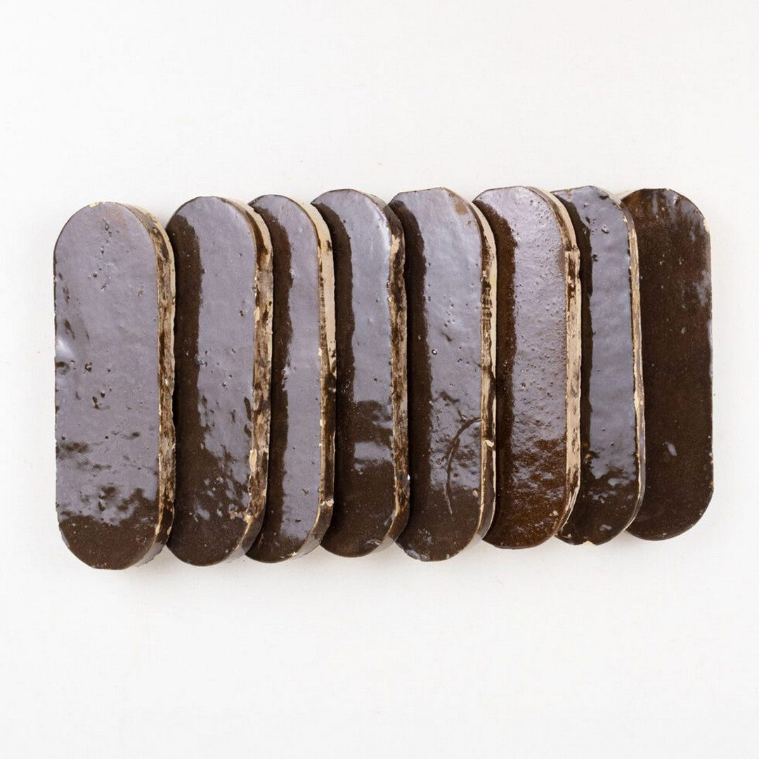 Lungarno-Zellige-Bespoke-2-x-6-Pressed-Glossy-Terracotta-Oval-Wall-Tile-Espresso-Noire