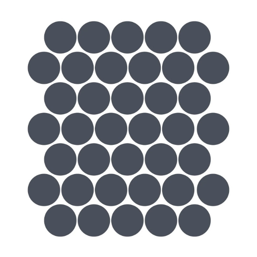 Lungarno Zellige Bespoke 12.80" x 12.20" Glossy Terracotta 2" Circles Mosaic