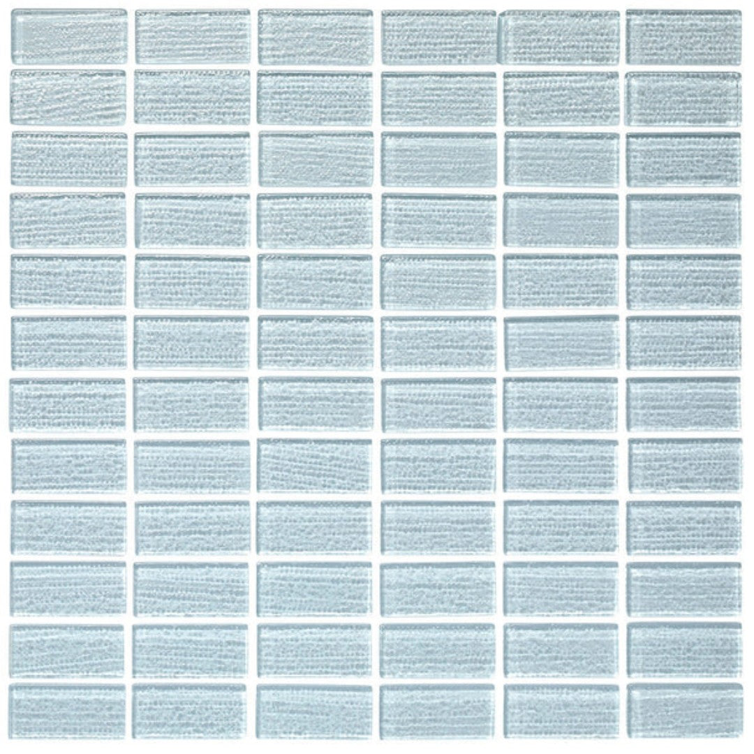 Island Stone Cascade 12" x 12" Gloss & Textured Glass 1x2" Straight Stack Mosaic