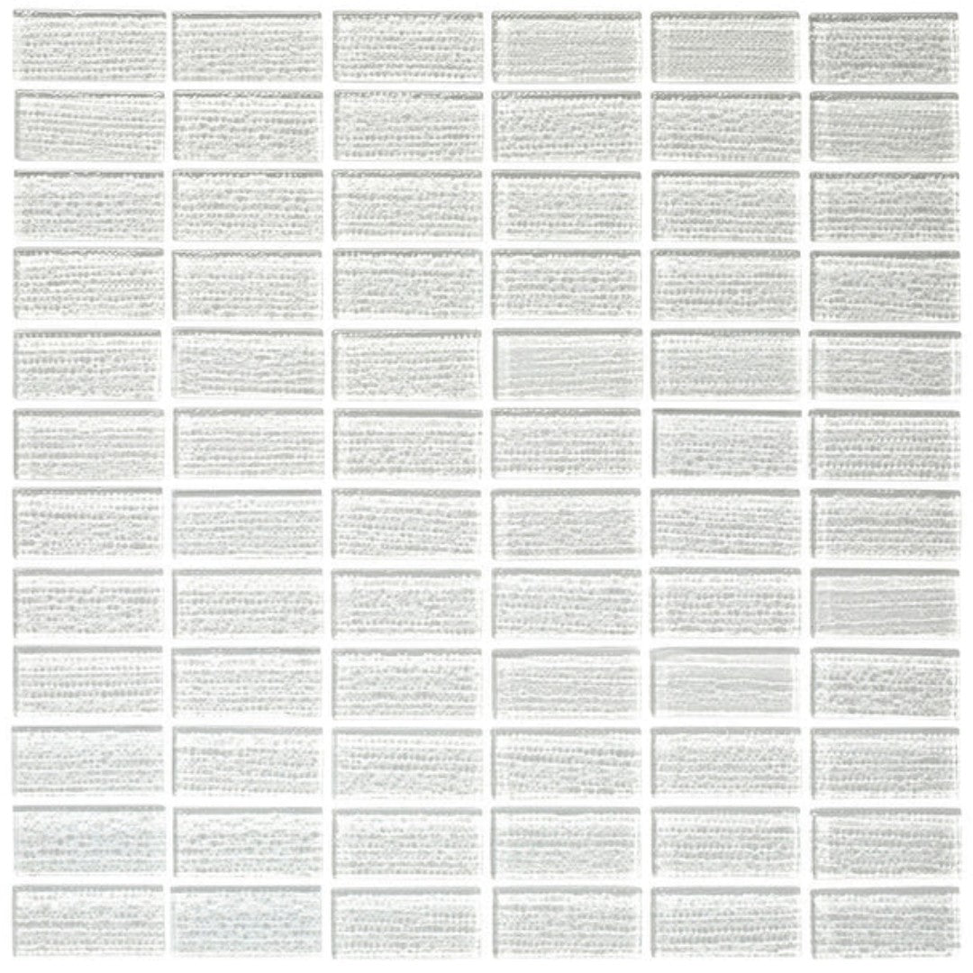 Island Stone Cascade 12" x 12" Gloss & Textured Glass 1x2" Straight Stack Mosaic