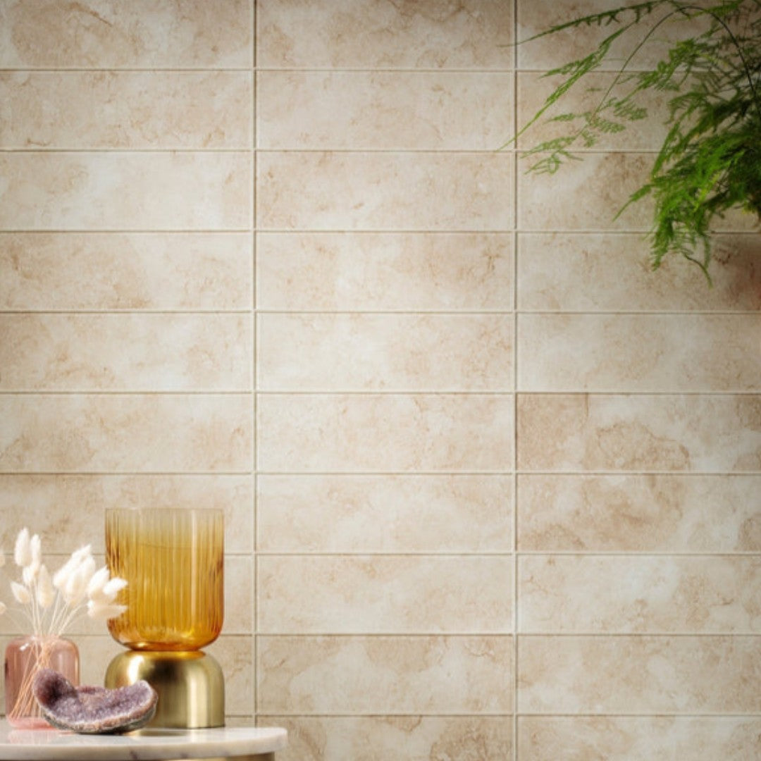 Island Stone-Patina-3.5-x-12-Gloss-Glass-Subway-Tile-Champagne