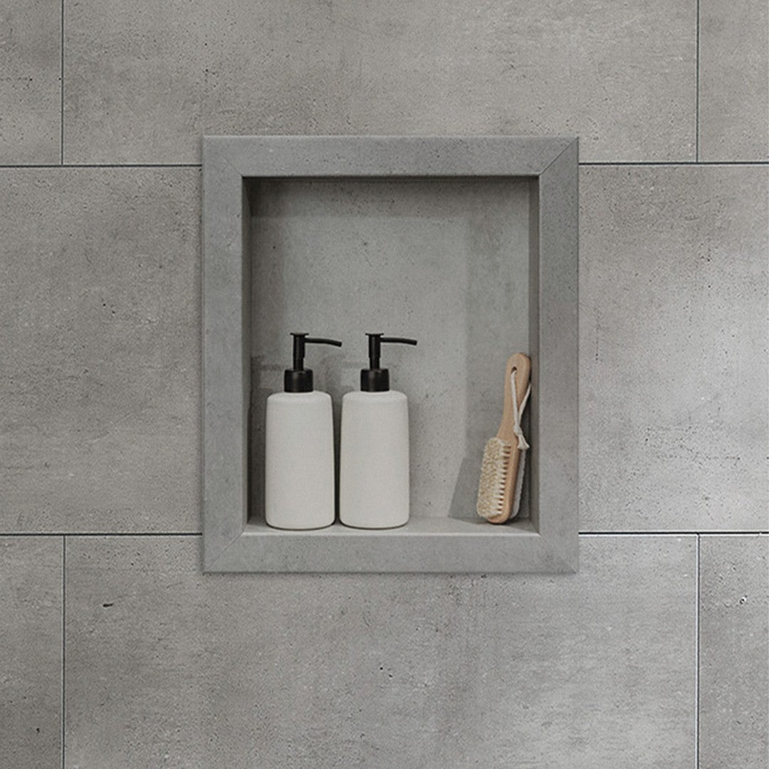 Lico-USA-Shower-12-x-14.5-Waterproof-Vinyl-Niche-Frost-Nickel