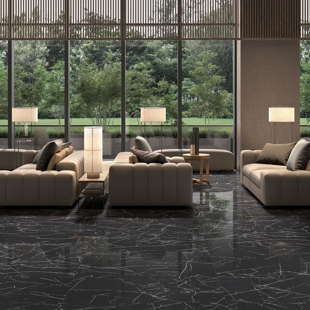 Rickert-Unicom-Starker-Muse-12-x-24-Porcelain-Polished-Tile-Nero-Marquina