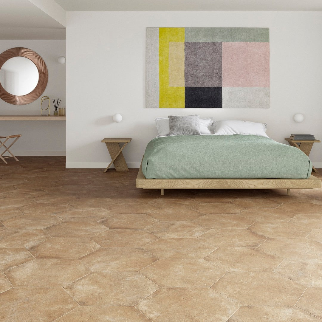 Rickert-Realonda-Parma-19-x-22-Porcelain-Hexagon-Tile-Terra