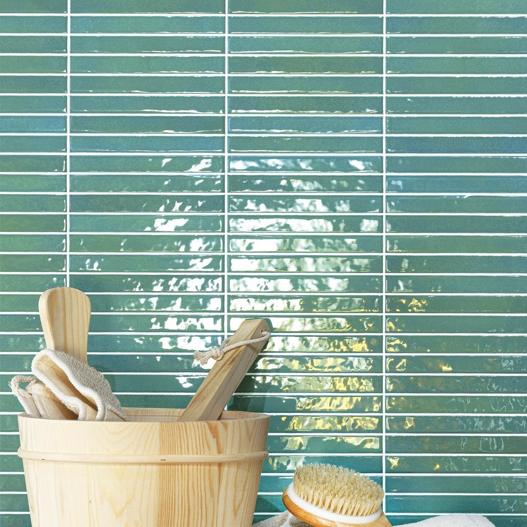 Rickert-LaPlatera-Pencil-14-x-14-Glossy-Ceramic-Tile-Kromo-Sage