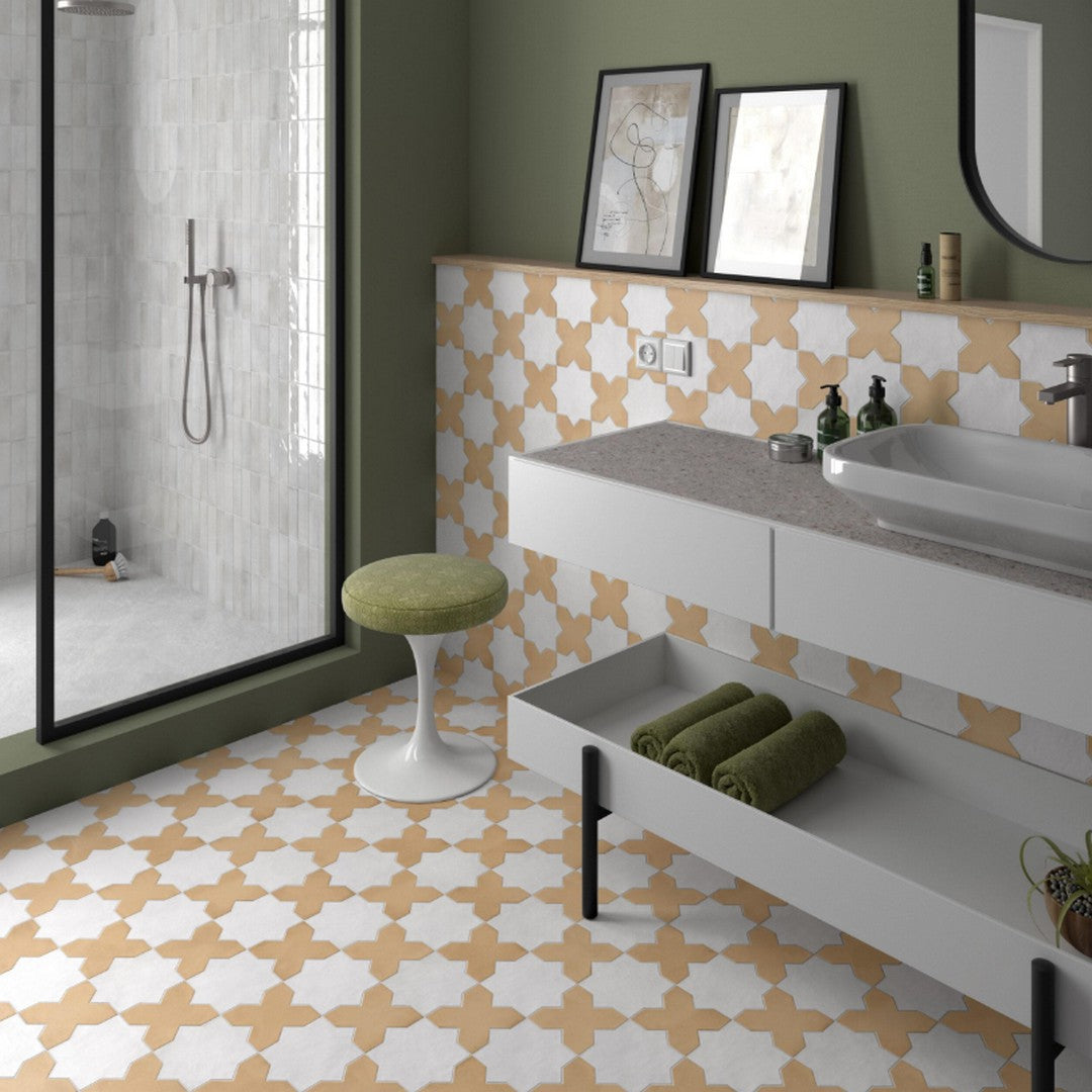 Rickert-Equipe-Kasbah-6.5-x-6.5-Matte-Porcelain-Tile-Star-Smoke