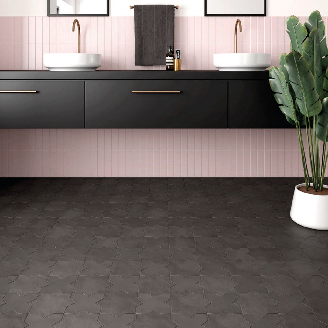 Rickert-Equipe-Kasbah-6.5-x-6.5-Matte-Porcelain-Tile-Star-Mud