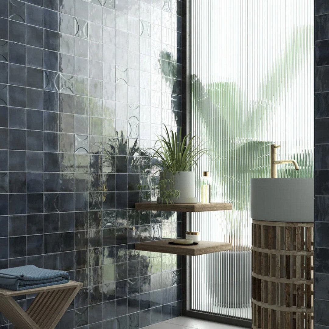 Rickert-Equipe-Hanoi-4-x-4-Glossy-Ceramic-Tile-Blue-Night