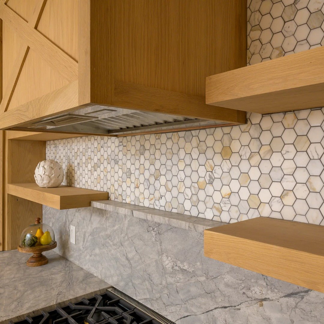 Rickert-12.2-x-12.3-Honed-Marble-2-Hexagon-Mosiac-Calacatta-Gold-