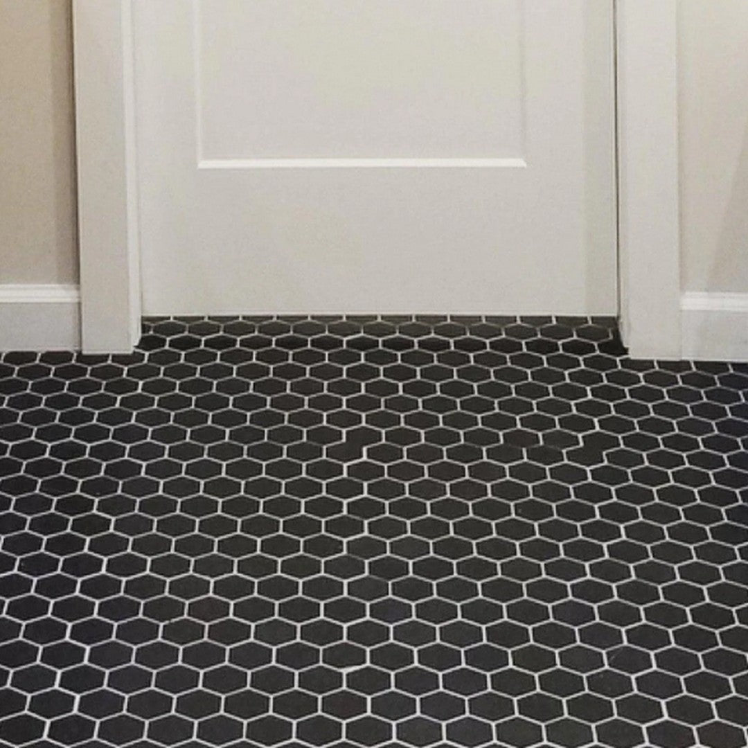 Rickert-12-x-12-Honed-Marble-2-Hexagon-Mosaic-Nero-Marquina