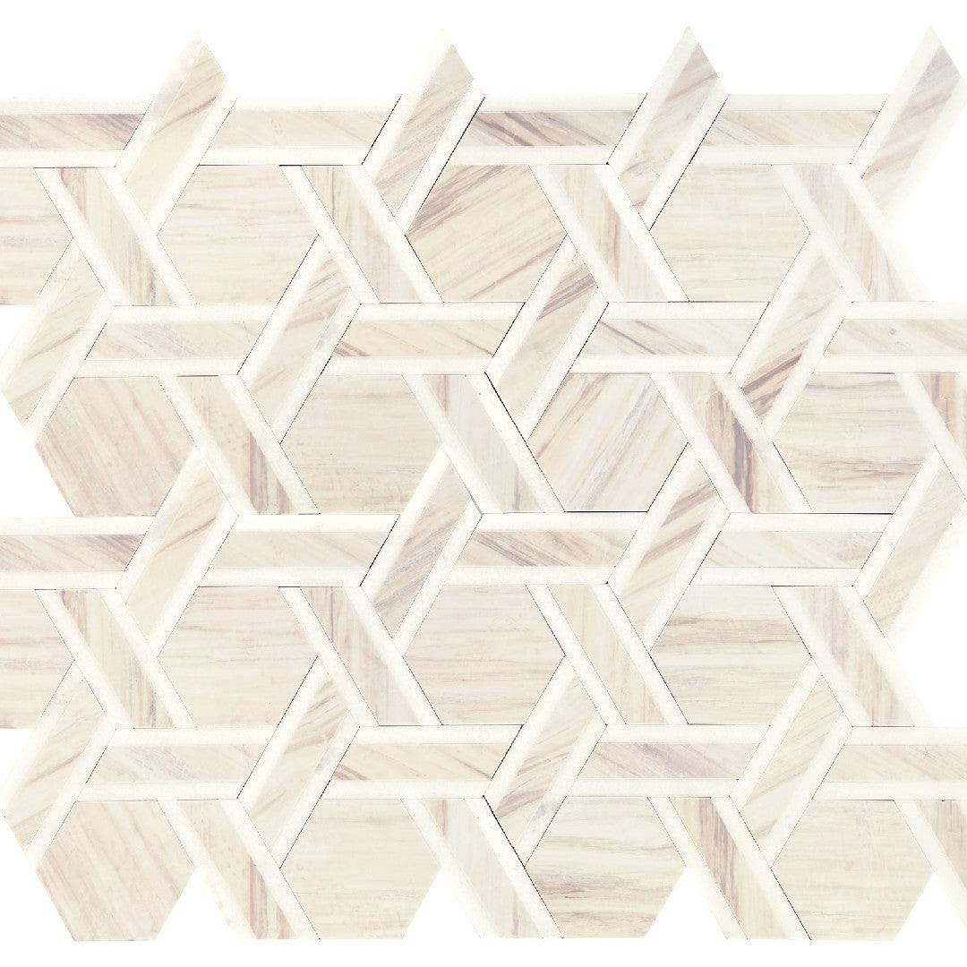 Daltile Fonte 10" x 12" Rotating Hexagon Mosaic