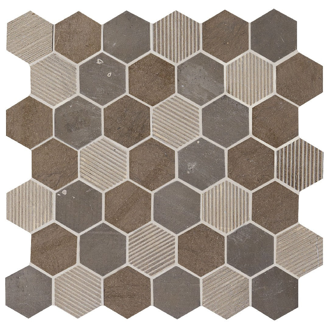 Daltile Limestone 12" x 12" (2" x 2") Hexagon Mosaic