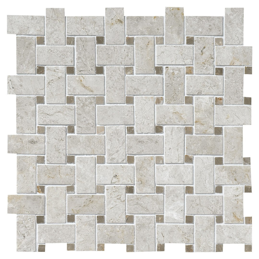 Daltile Limestone 13" x 13" Basketweave Mosaic