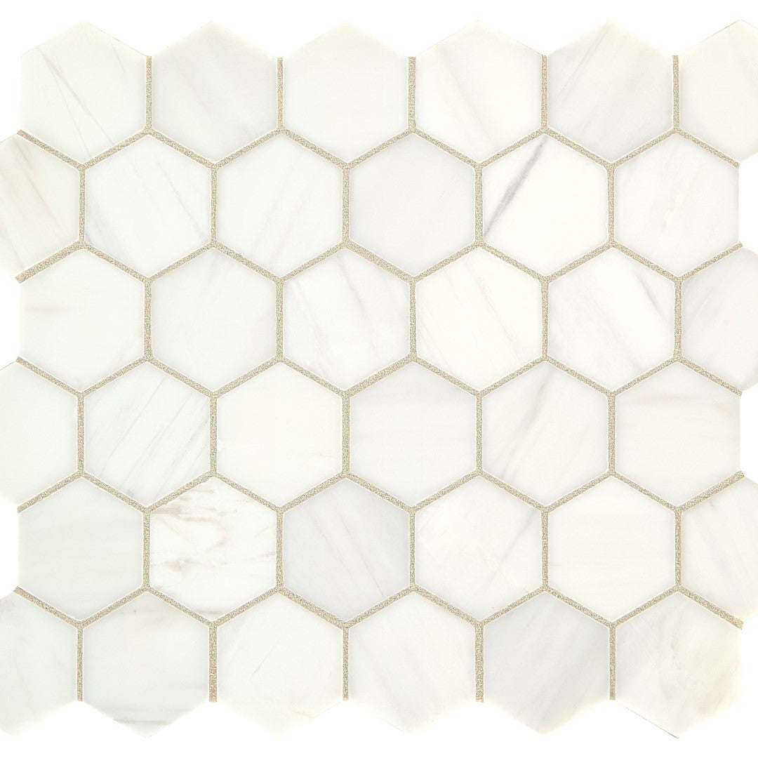 Daltile Marble 2" x 2" Hexagon Mosaic Honed