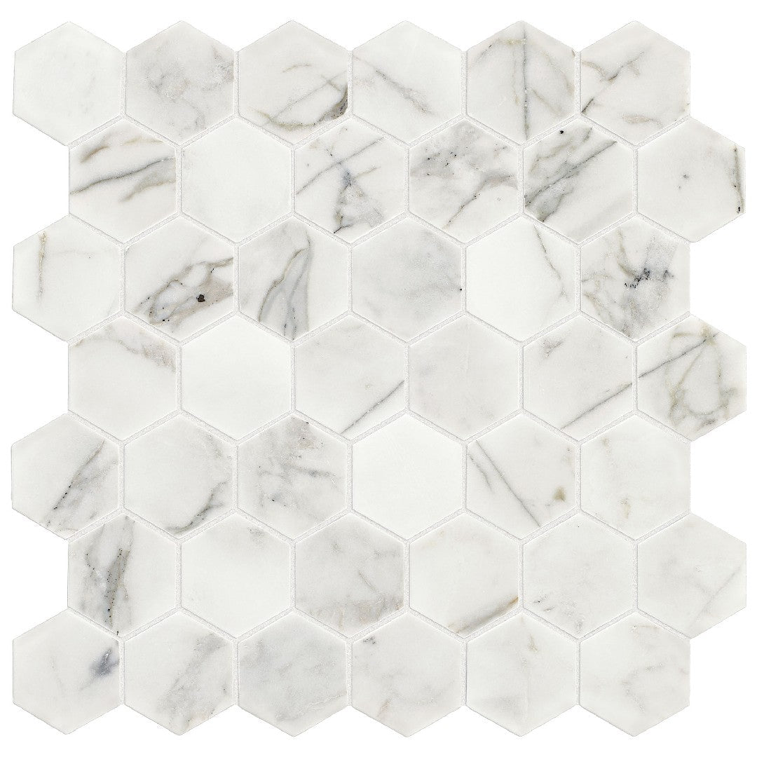 Daltile Marble 12" x 12" Hexagon Honed Mosaic
