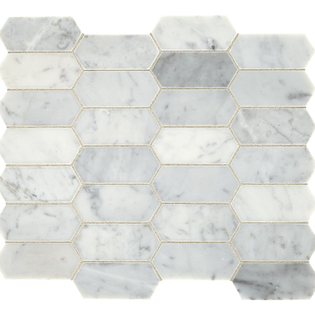Daltile Marble 12" x 14" Elongated Hexagon Mosaic Honed