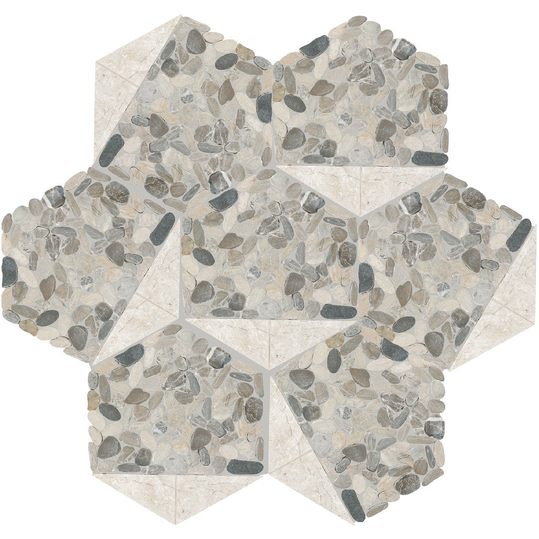 Daltile Pebble Oasis 10" x 12" Tri-Hex Mosaic