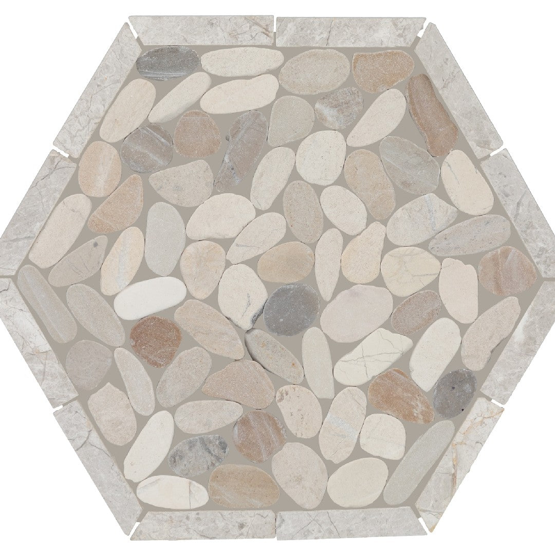 Daltile-Pebble-Oasis-10-x-12-Tumbled-Natural-Stone-Framed-Hex-Pebble-Mosaic-Coastal