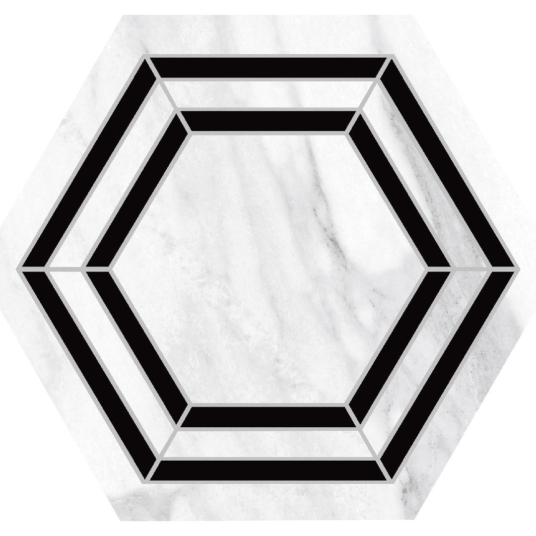 Daltile Perpetuo 8" x 8" Hexagon Deco