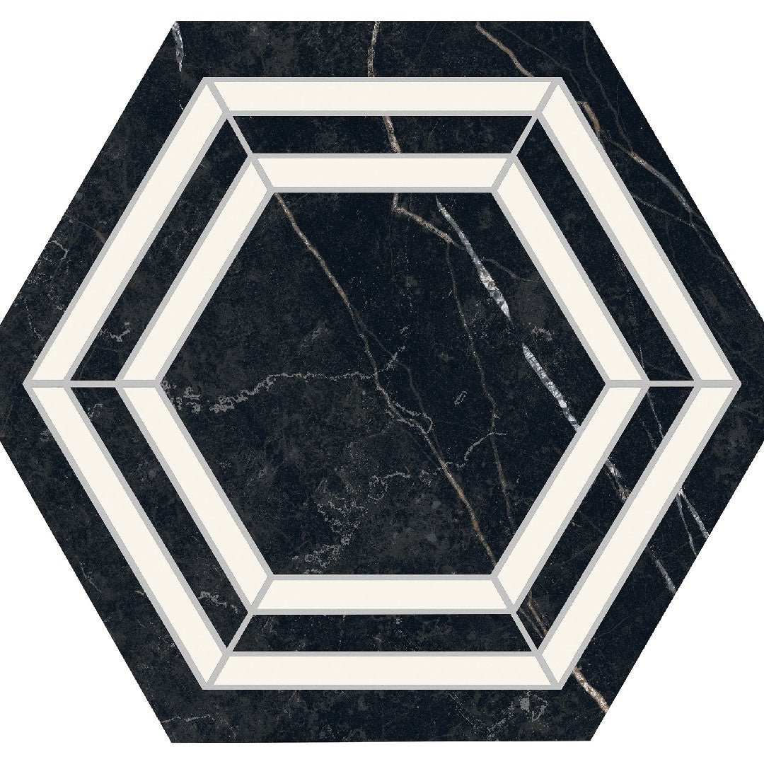 Daltile Perpetuo 8" x 8" Hexagon Deco